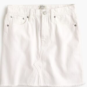 J Crew white denim skirt